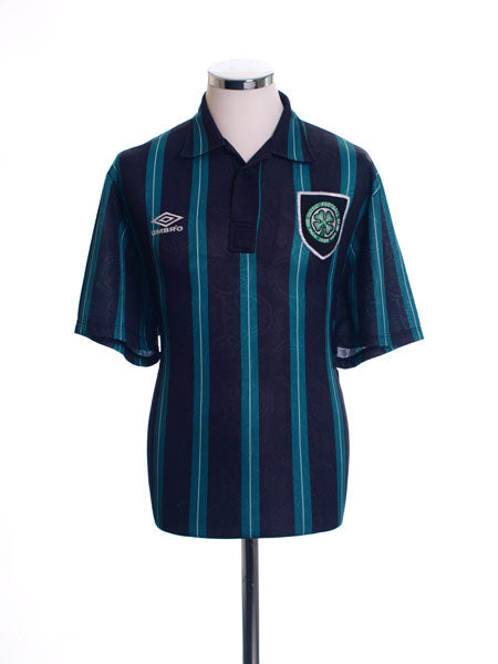 1992-93 Celtic Away Shirt L Football Shirt