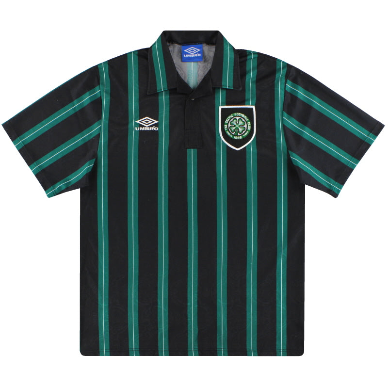 1992-93 Celtic Umbro Away Shirt L Football Shirt