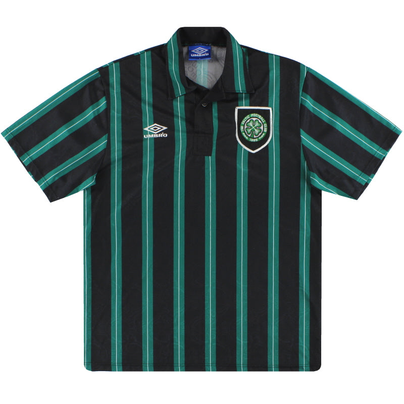 1992-93 Celtic Umbro Away Shirt L Football Shirt