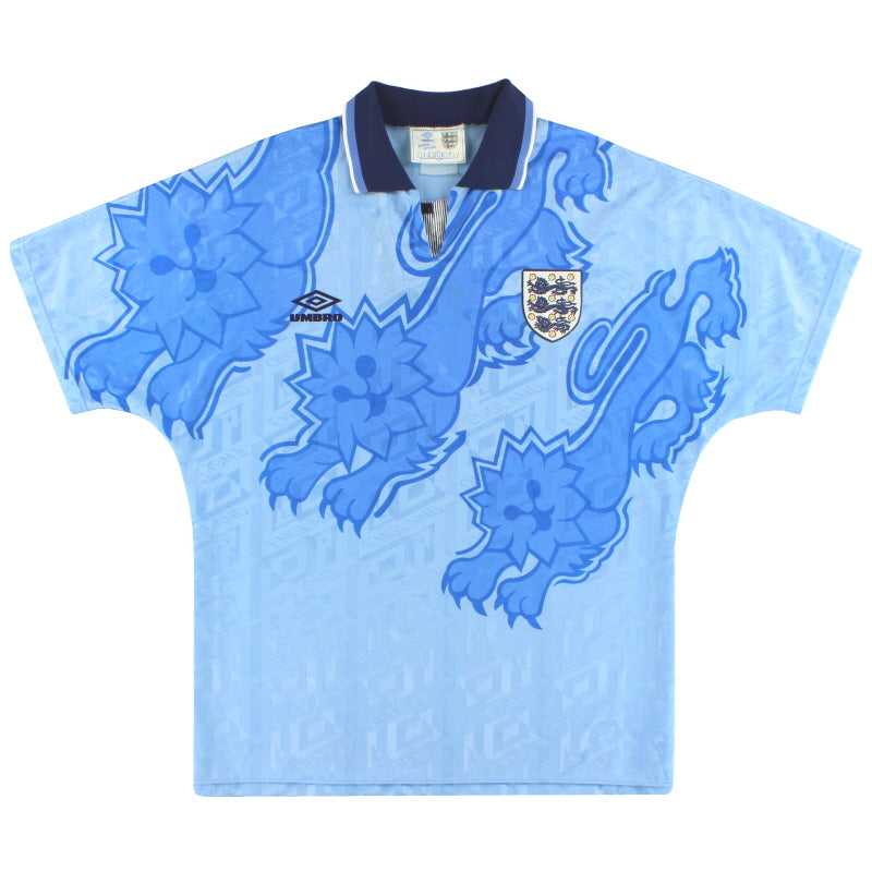 1992-93 England Umbro Third Shirt L Football Shirt
