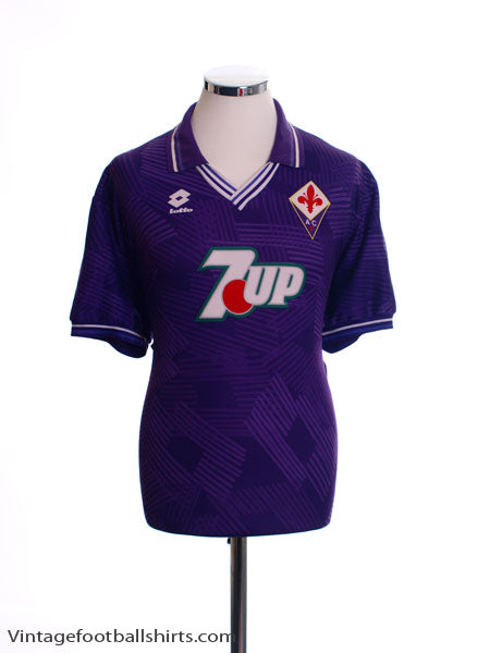 1992-93 Fiorentina Home Shirt L Football Shirt