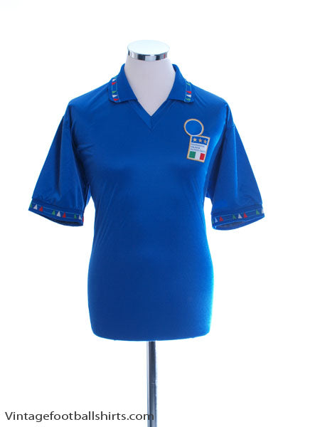 1992-93 Italy Player Issue Home Shirt #18 L Football Shirt