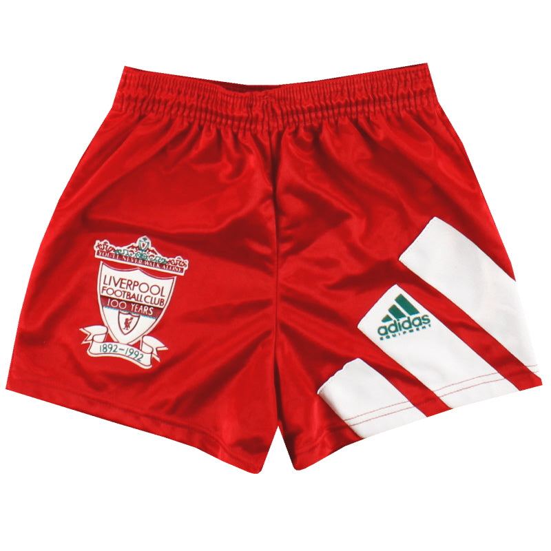 1992-93 Liverpool adidas Centenary Home Shorts M.Boys Football Shorts
