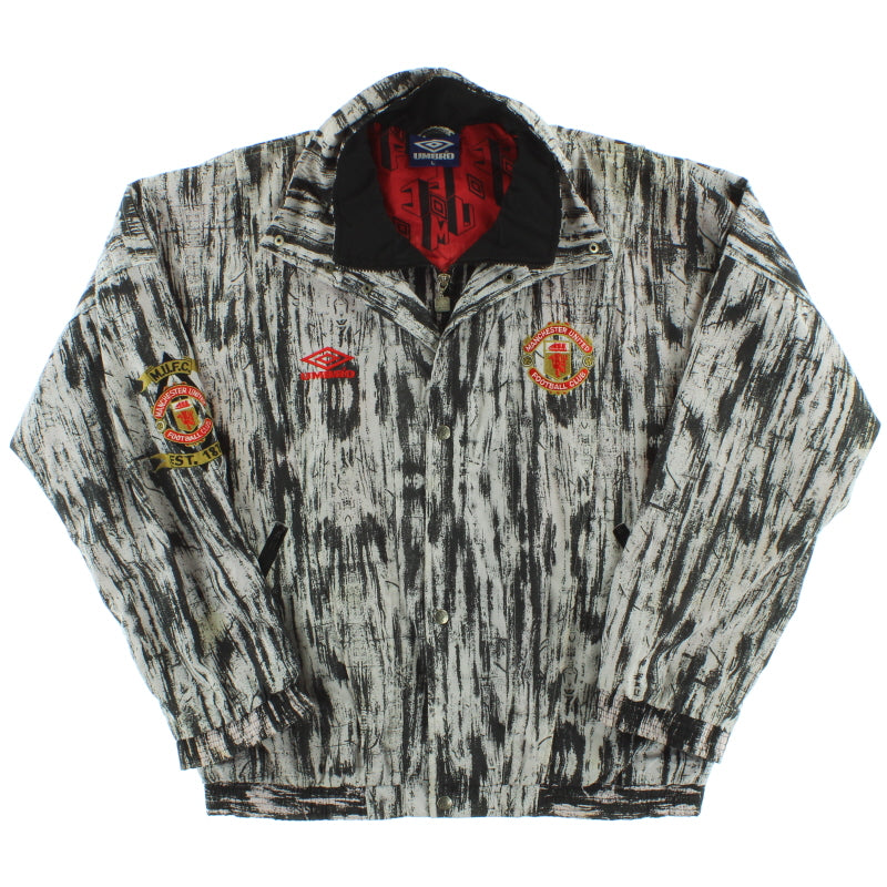 1992-93 Manchester United Umbro Woven Presentation Jacket L Jacket