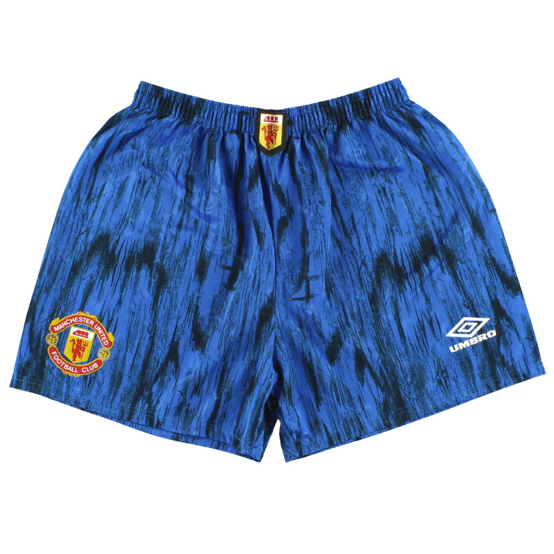 1992-93 Manchester United Umbro Away Shorts *Mint* XL Football Shorts