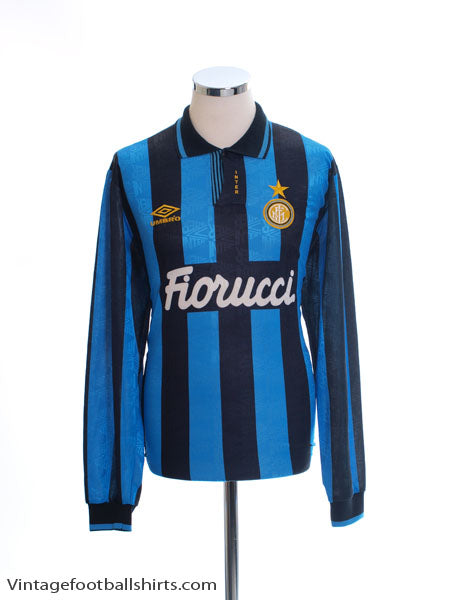 1992-94 Inter Milan Player Issue Home Shirt L/S XL Football Shirt