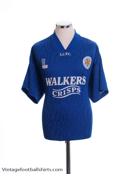 1992-94 Leicester Home Shirt *Mint* L Football Shirt