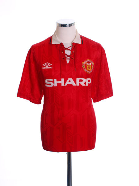 1992-94 Manchester United Home Shirt L.Boys Football Shirt
