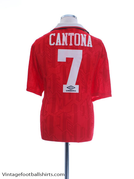 1992-94 Manchester United Home Shirt Cantona #7 XL Football Shirt