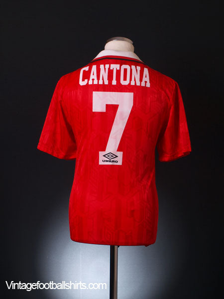 1992-94 Manchester United Home Shirt Cantona #7 M Football Shirt