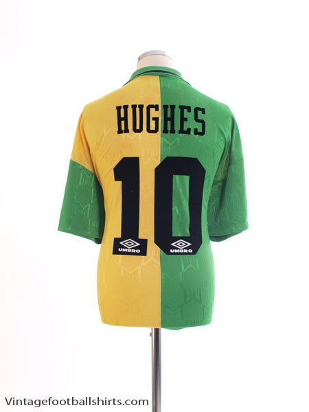 1992-94 Manchester United Third Shirt Hughes #10 XXL Football Shirt