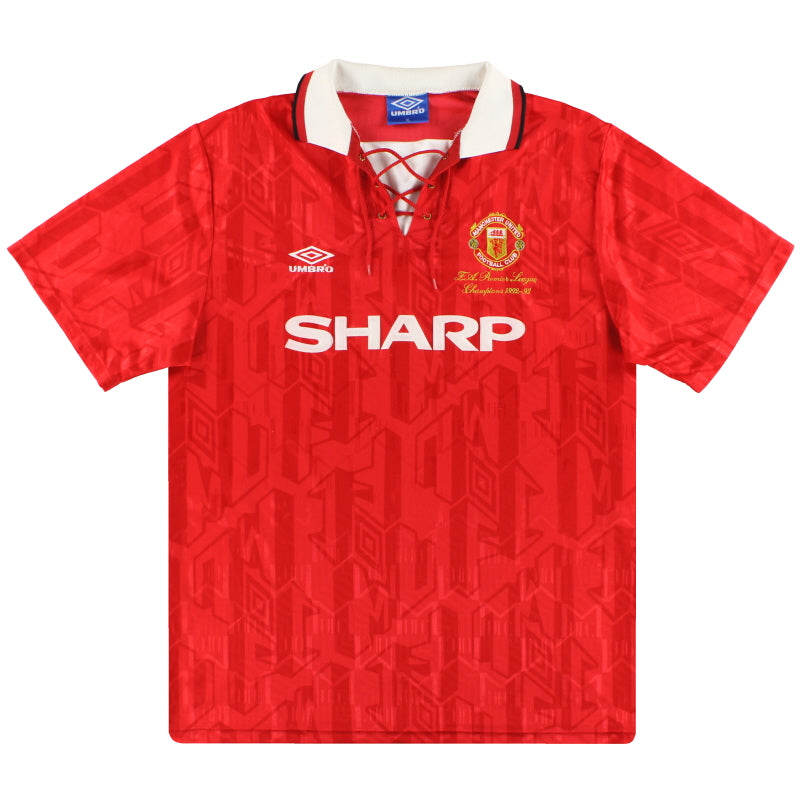 1992-94 Manchester United Umbro 'Champions' Home Shirt XL Football Shirt