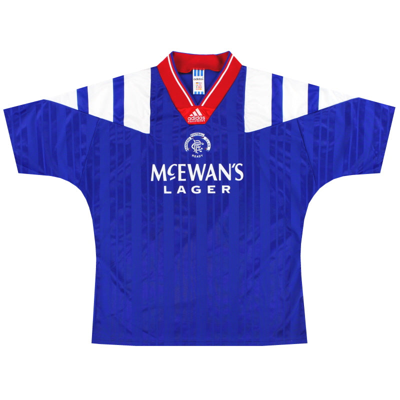 1992-94 Rangers adidas Home Shirt *Mint* XL Football Shirt