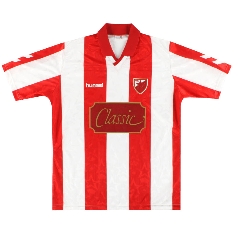 1992-94 Red Star Belgrade Hummel Home Shirt *Mint* XL Football Shirt