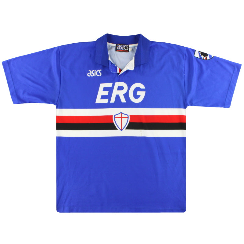 1992-94 Sampdoria Asics Home Shirt *As New* M Football Shirt