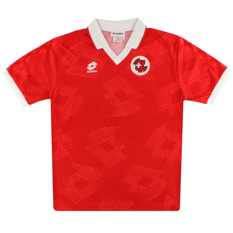 1992-94 Switzerland Lotto Home Shirt XL Football Shirt