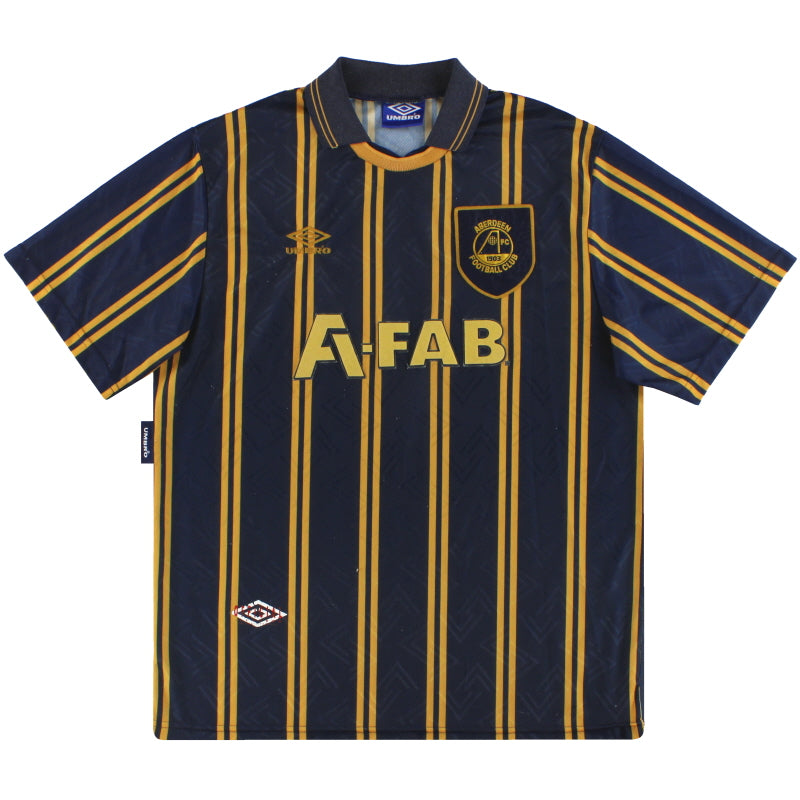 1993-94 Aberdeen Umbro Away Shirt XL Football Shirt