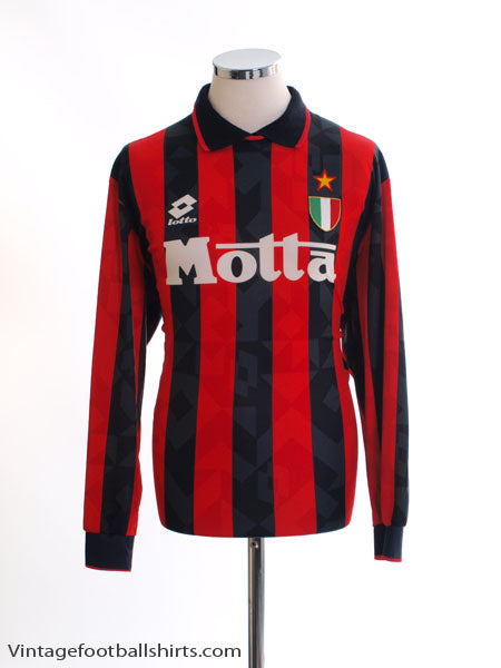1993-94 AC Milan Home Shirt L/S L Football Shirt