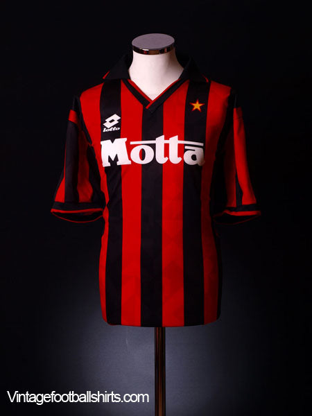 1993-94 AC Milan Home Shirt L Football Shirt