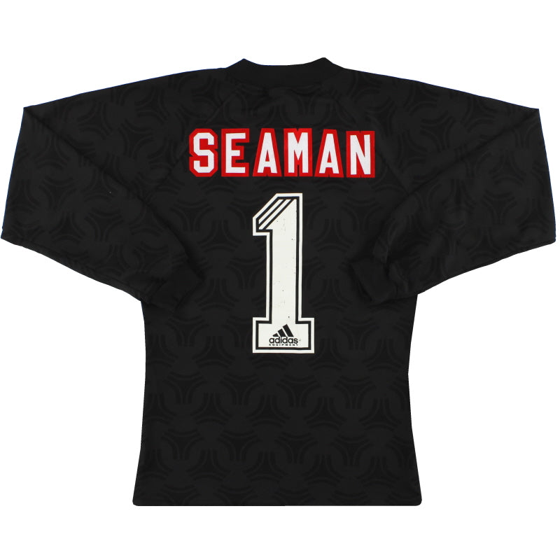 1993-94 Arsenal adidas Goalkeeper Shirt Seaman #1 S Football Shirt