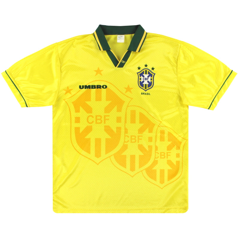 1993-94 Brazil Umbro Home Shirt XL Football Shirt