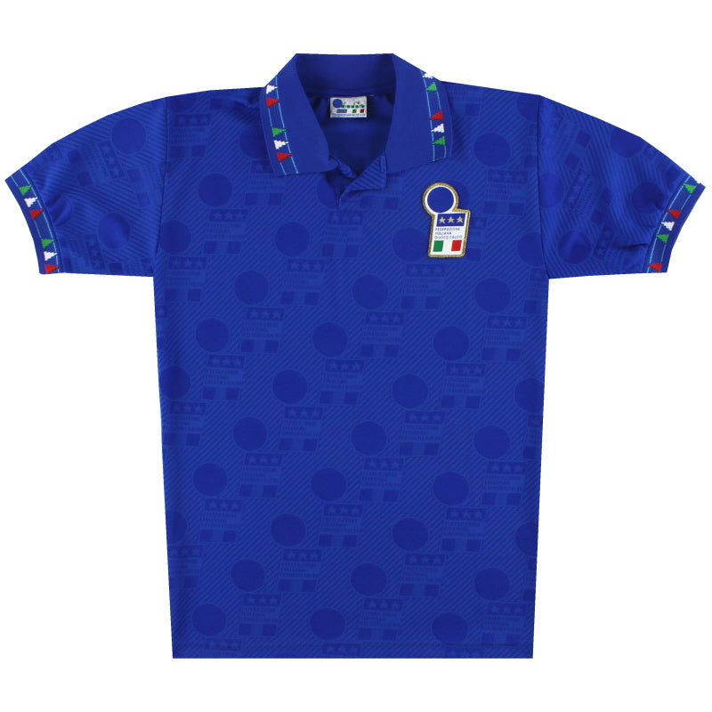 1993-94 Italy Diadora Home Shirt #10 Y Football Shirt
