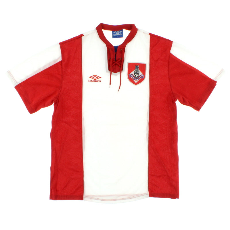 1993-94 Oldham Umbro Away Shirt L Football Shirt