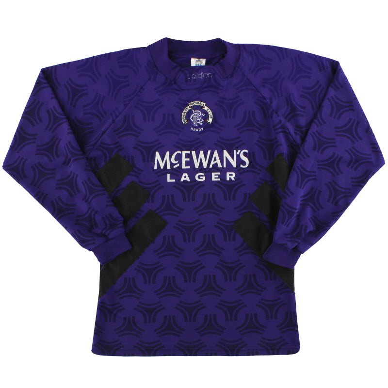 1993-94 Rangers adidas Goalkeeper Shirt S Football Shirt