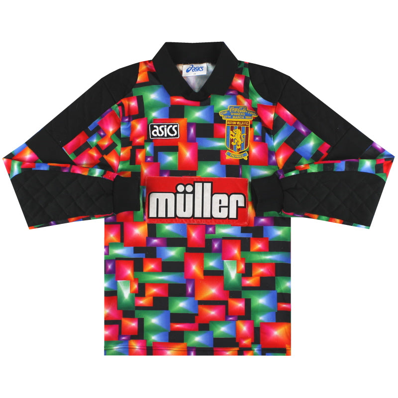1993-95 Aston Villa Asics 'Cup Final Winners' Goalkeeper Shirt L.Boys Football Shirt