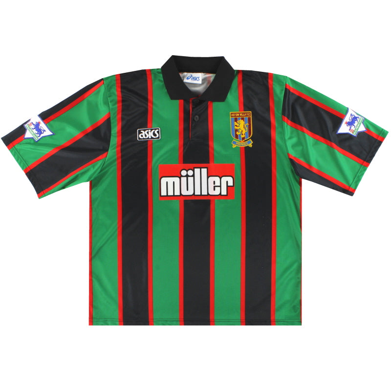 1993-95 Aston Villa Asics Away Shirt XL Football Shirt