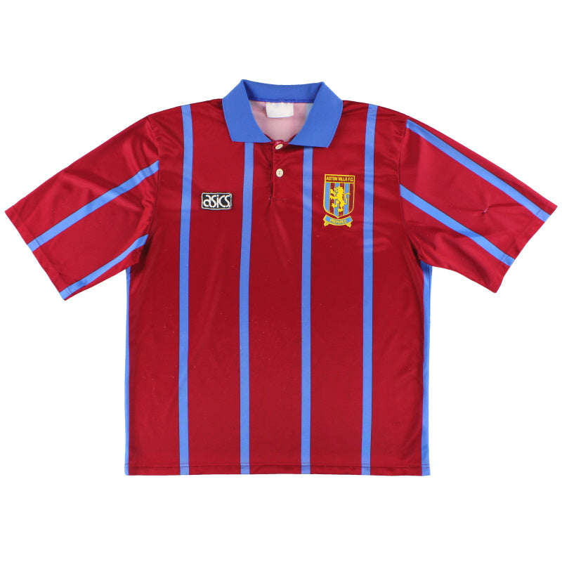 1993-95 Aston Villa Asics Home Shirt L Football Shirt