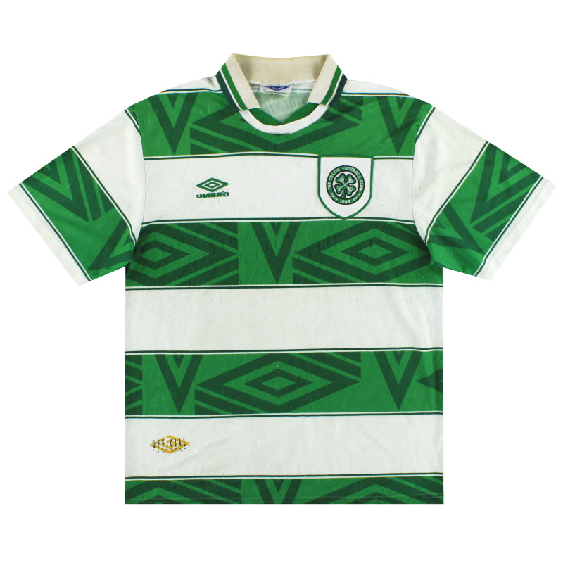 1993-95 Celtic Umbro Home Shirt L Football Shirt