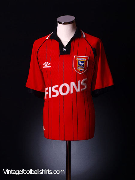 1993-95 Ipswich Away Shirt L Football Shirt