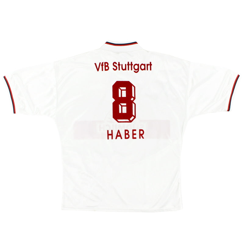 1993-95 Stuttgart Home Shirt Haber #8 XL Football Shirt