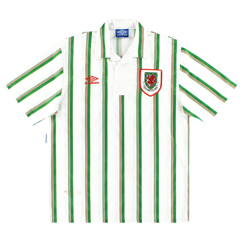 1993-95 Wales Umbro Away Shirt L Football Shirt