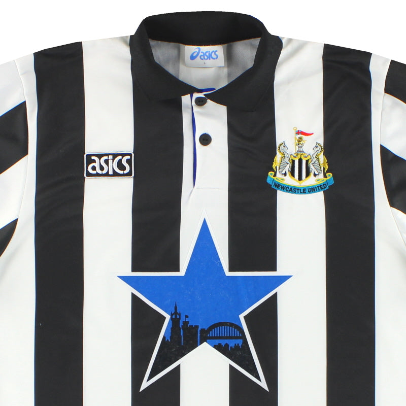 1993-95 Newcastle Asics Player Issue Home Shirt *Mint* L/S Close