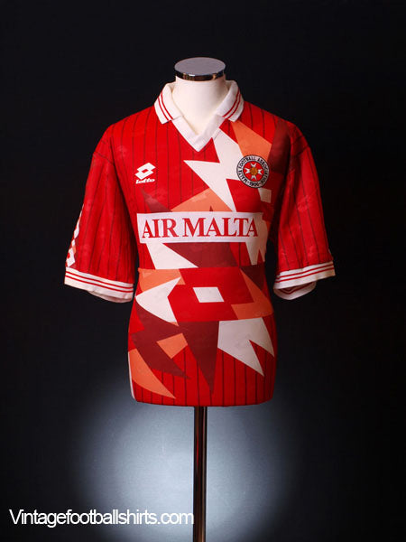 1993 Malta Match Worn Home Shirt #18 L Football Shirt