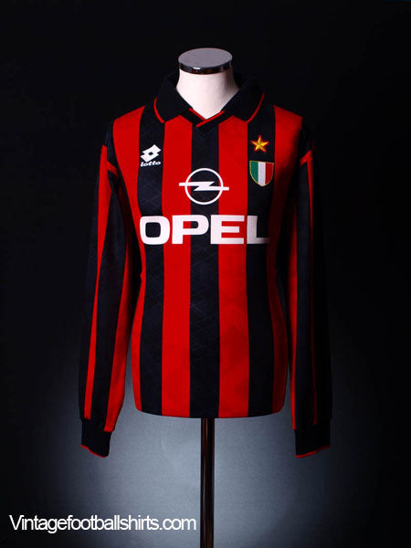 1994-95 AC Milan Home Shirt L/S XL Football Shirt