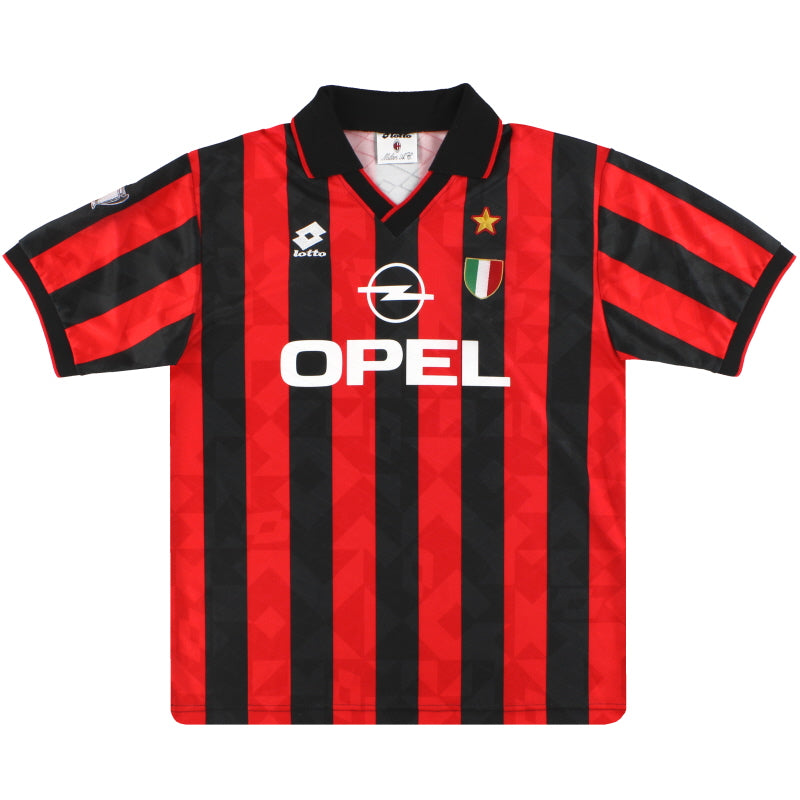 1994-95 AC Milan Lotto Home Shirt XL Football Shirt