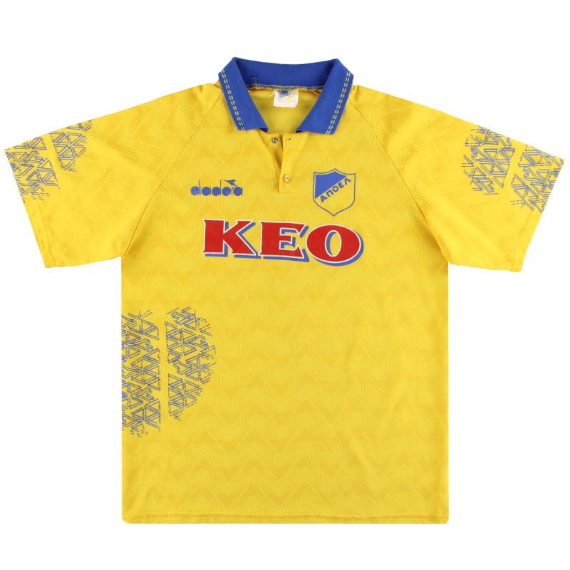 1994-95 APOEL Diadora Home Shirt M Football Shirt