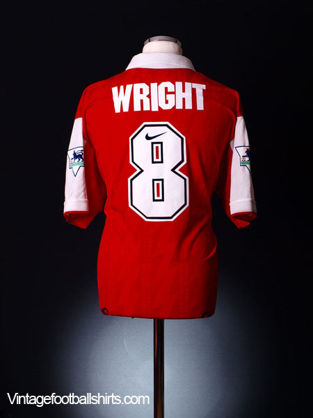 1994-95 Arsenal Match Worn Home Shirt Wright #No8 XL Football Shirt
