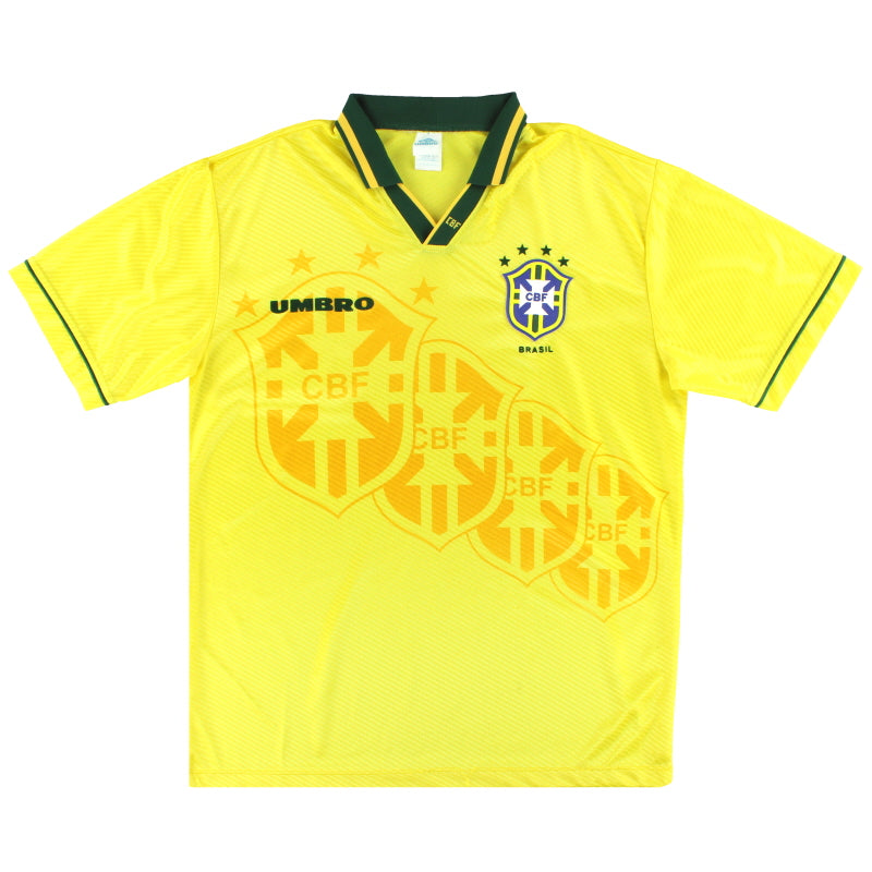 1994-95 Brazil Umbro Home Shirt L Football Shirt