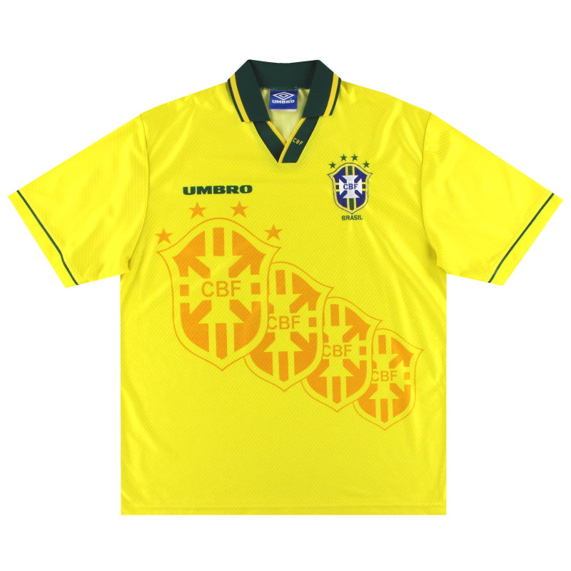 1994-95 Brazil Umbro Home Shirt S Football Shirt