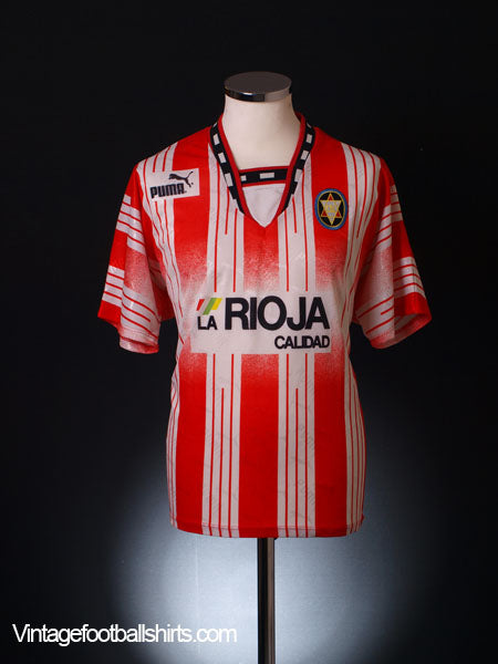 1994-95 CD Logrones Home Shirt M Football Shirt