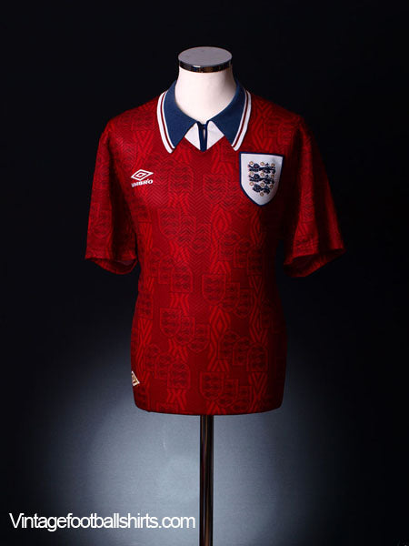 1994-95 England Away Shirt L Football Shirt