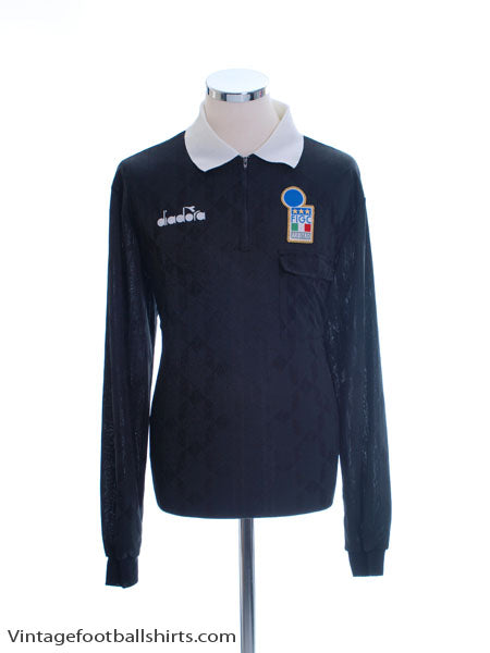 1994-95 Italy FIGC Referee Shirt L/S L Football Shirt