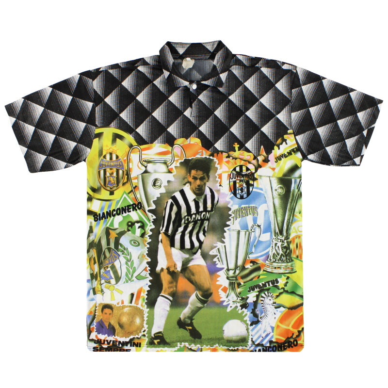 1994-95 Juventus Graphic Shirt Baggio #10 XL Football Shirt