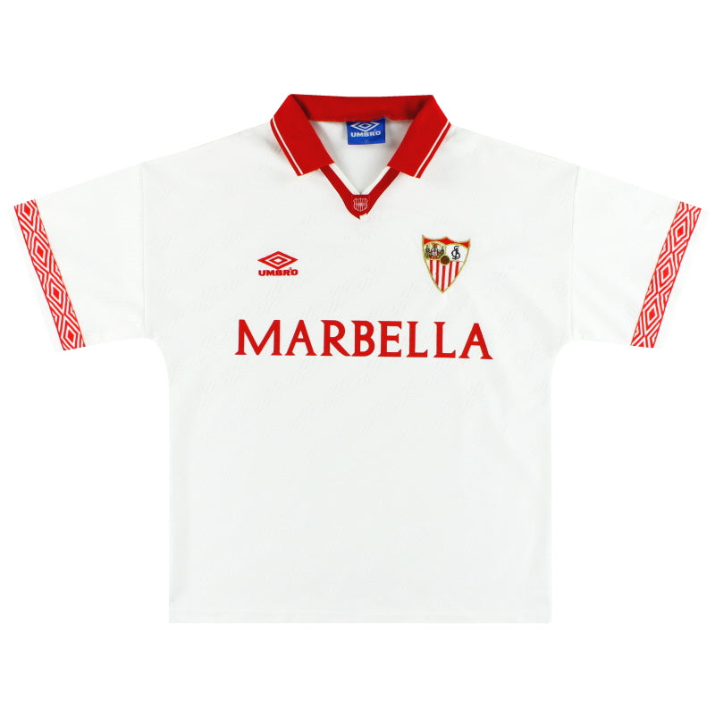 1994-95 Sevilla Umbro Home Shirt *Mint* M Football Shirt