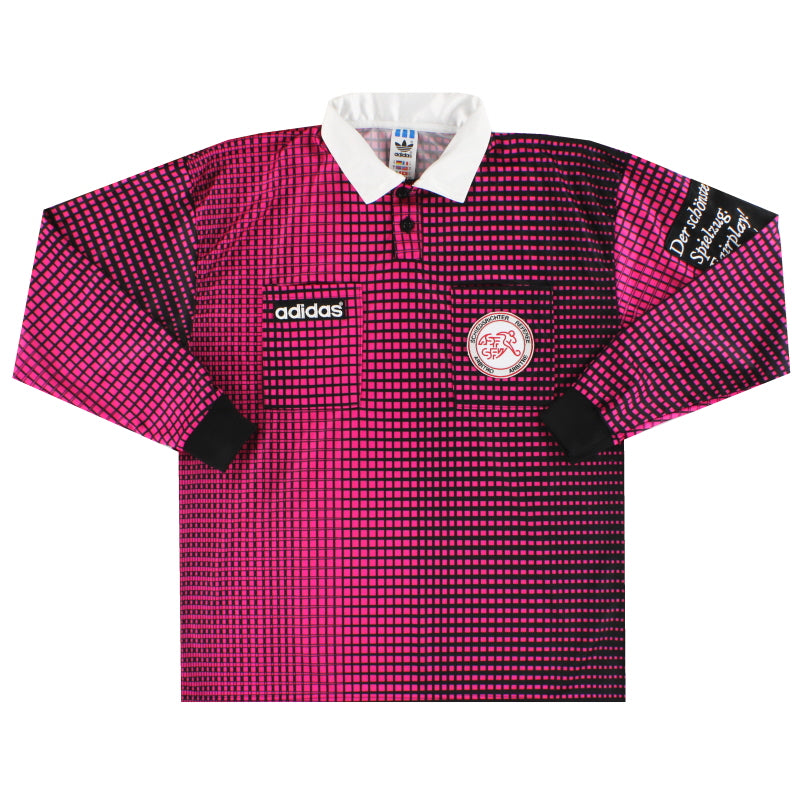 1994-95 Swiss FA adidas Referee Shirt M Football Shirt