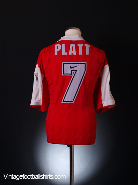 1994-96 Arsenal Home Shirt Platt #7 XXL Football Shirt